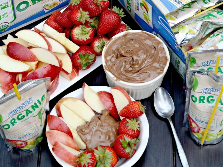 This 3 ingredients Chocolate Fruit Dip is the perfect snack to take with you on the go for family time at the park. It's a delicious refreshing summertime snack that won't weigh you down on a hot summer day.