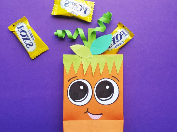 Pumpkin Trick or Treat Bags Halloween Craft. These cute pumpkin trick or treat bags are perfect for Halloween themed class parties, easy to follow and fun to hand out to friends.