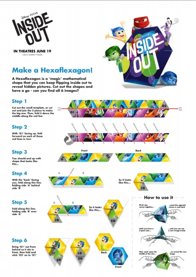 Check out these awesome activity sheets and recipe idea's from Disney's new movie INSIDE OUT hitting theaters on June 19th!