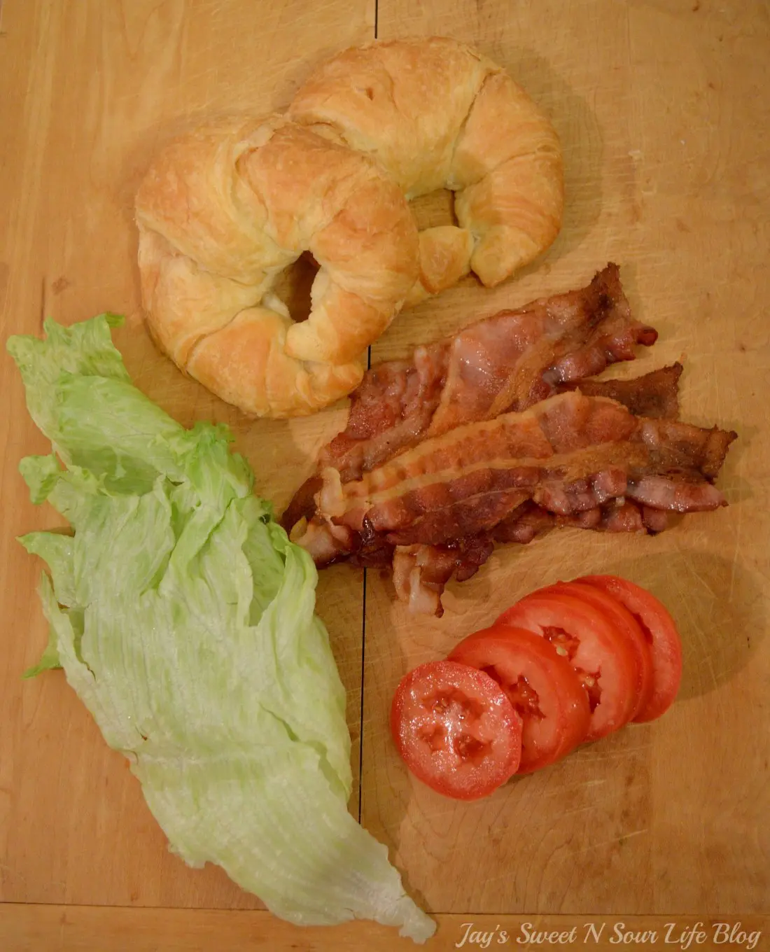 A delicious and easy breakfast option, this Croissant BLT is a tasty way to start your day. Made with a buttery croissant, stuffed with layers of lettuce, hickory-smoked bacon, and fresh slices of tomatoes.