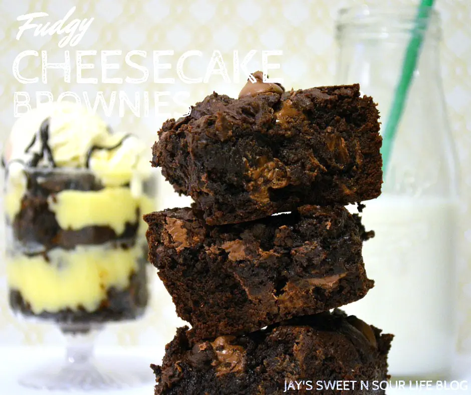 Fudgy Cheesecake Brownies. Decadent made from scratch fudgy brownies smothered with a creamy cheesecake filling. These easy to make fudgy cheesecake brownies are moist and full of decadent chocolate flavor.
