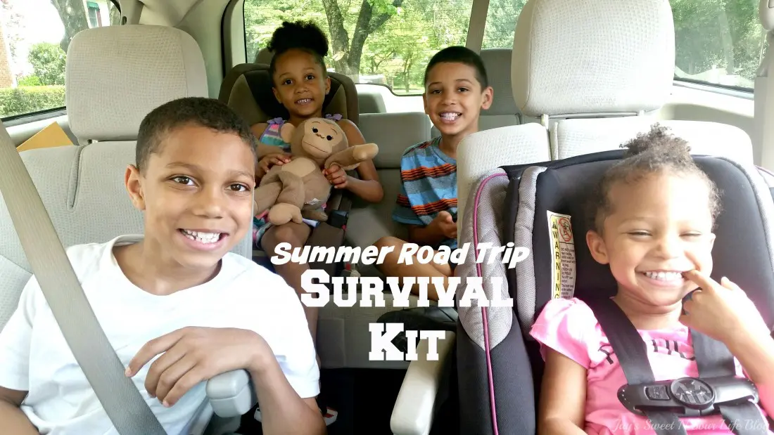 Planning a summer road trip with the family? Grab this free printable Summer Road Trip Survival Kit checklist that's perfect for large families. It's full of everything you need for a fun family-friendly summer road trip.