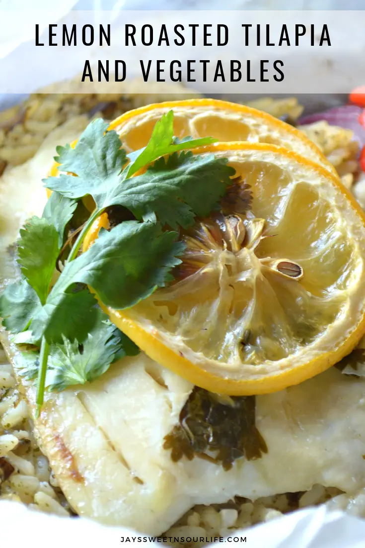 Lemon Roasted Tilapia and Vegetables. Dinner for two has never been so easy and delicious. This Fresh Lemon Roasted Tilapia and Vegetables are full of fresh flavor and spices.