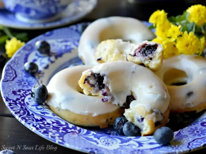 Banana Blueberry Baked Donuts