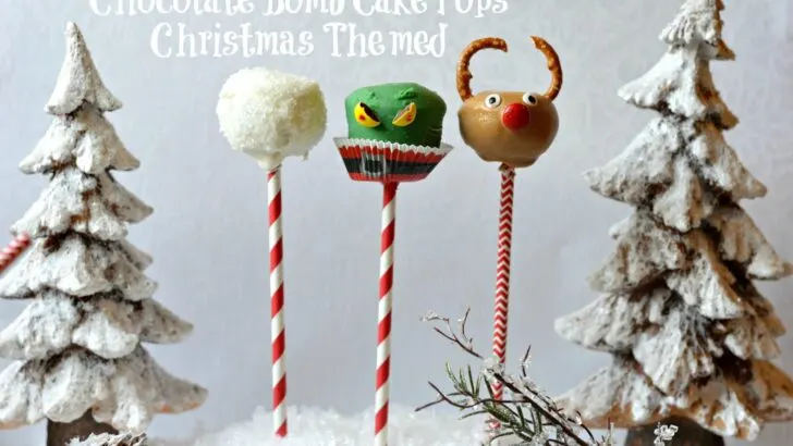These Chocolate Bomb Cake Pops will melt in your mouth, perfect for holiday parties and get-togethers. These easy-to-make Christmas cake pops are made using a boxed cake mix, and a secret ingredient.