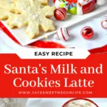 Santa's Milk and Cookies Latte. Treat Santa to his very own Santa's Milk and Cookies Latte, paired with a buttery snowflake cookie perfect for dipping. No milk frother needed, this delicious sugar cookie flavored latte and snowflake cookies make the perfect holiday treat duo.