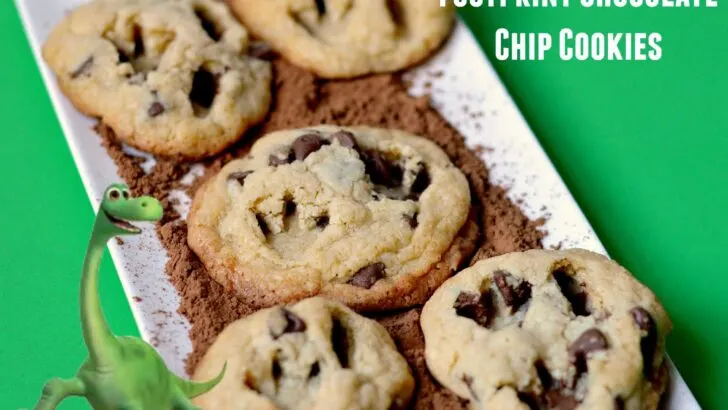 These dinosaur-inspired chocolate chip cookies are easy to make and perfect for Dino-themed events. Grab this crowd-pleasing, chewy recipe for these Dinosaur Footprint Chocolate Chip Cookies.