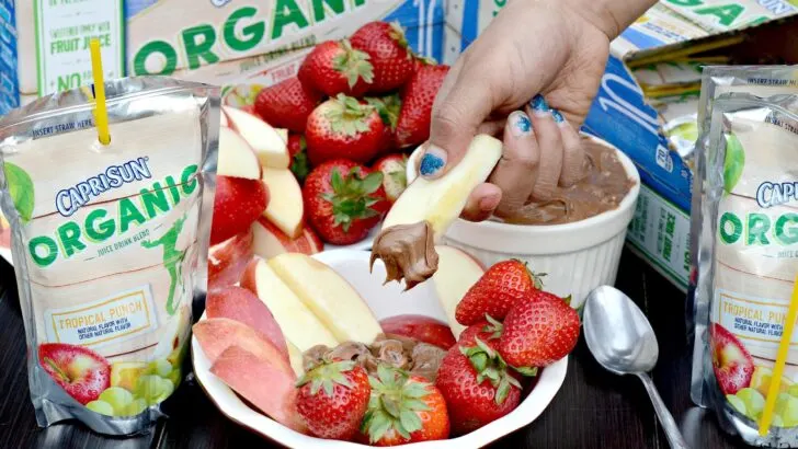This 3 ingredients Chocolate Fruit Dip is the perfect snack to take with you on the go for family time at the park. It's a delicious refreshing summertime snack that won't weigh you down on a hot summer day.