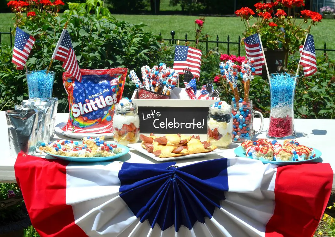 Skittles 4th of July Ideas table