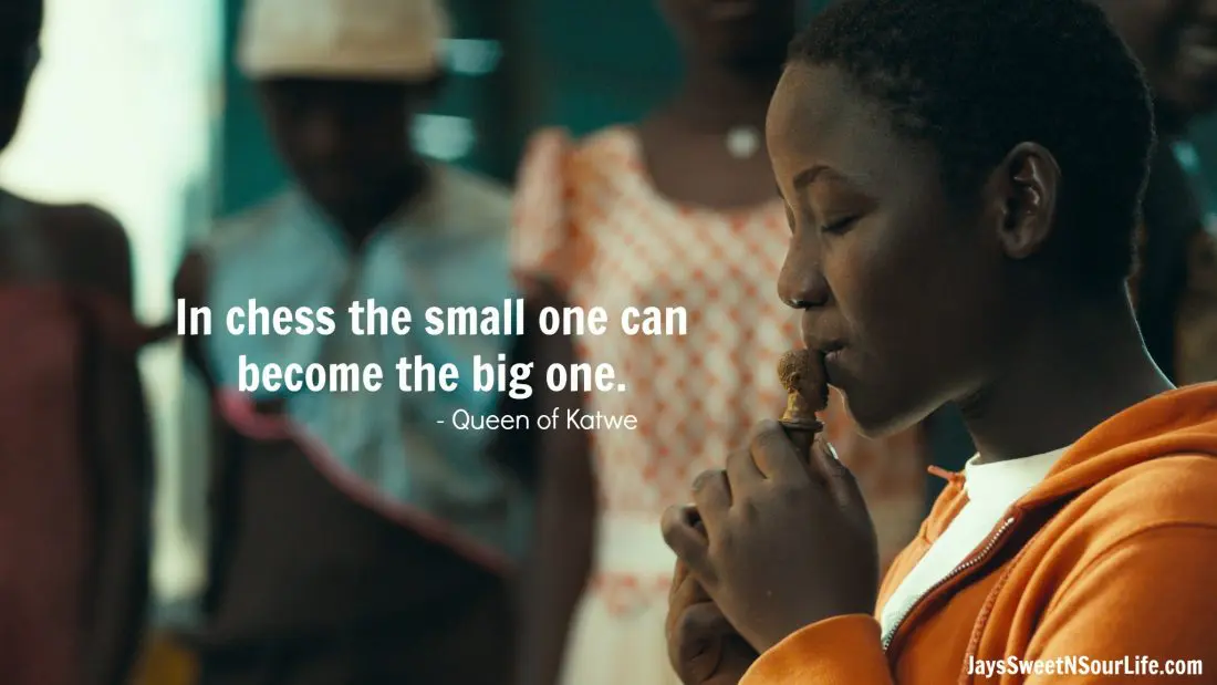 Madina Nalwanga stars as Phiona Mutesi in Disney's QUEEN OF KATWE, based on the true story of a young girl from Uganda whose world changes when she is introduced to the game of chess. Directed by Mira Nair, the film also stars Oscar (TM) winner Lupita Nyong'o and David Oyelowo.