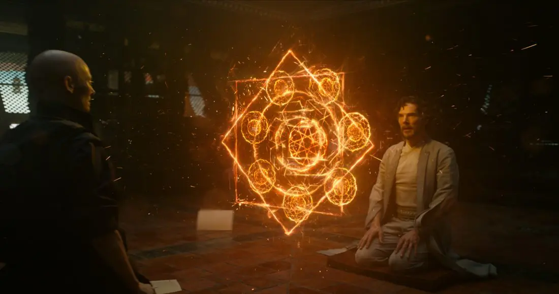 Marvel's DOCTOR STRANGE..L to R: The Ancient One (Tilda Swinton) and Doctor Stephen Strange (Benedict Cumberbatch)..Photo Credit: Film Frame ..&copy;2016 Marvel. All Rights Reserved.