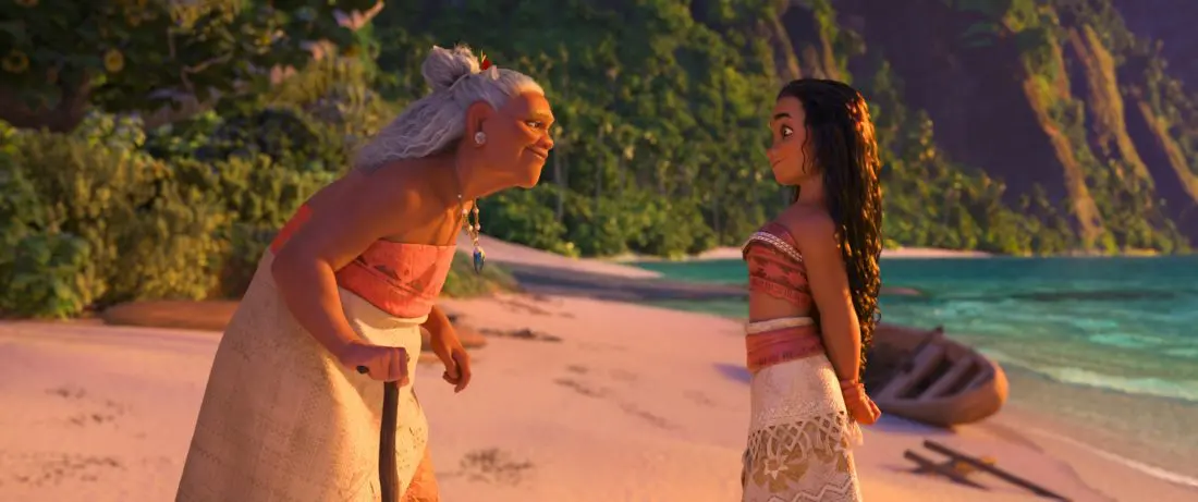 MOANA - (Pictured) Grandma Tala and Moana. &copy;2016 Disney. All Rights Reserved.
