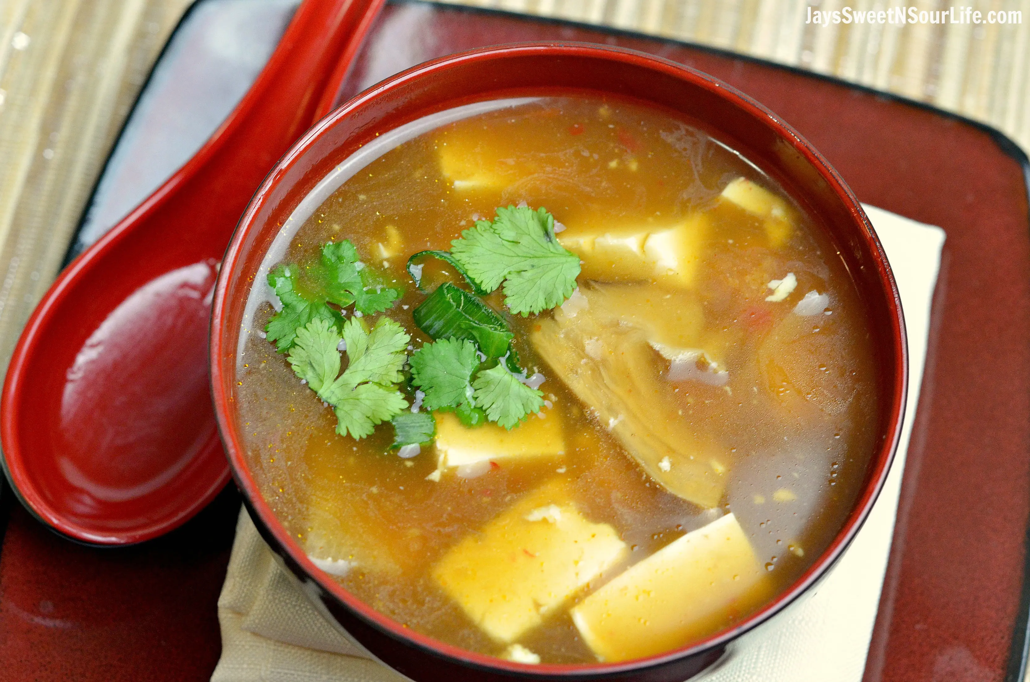 Chinese Hot and Sour Soup. Enjoy a warm bowl of Instant Pot Hot and Sour Soup with the family. Made with or without your favorite tofu, this meatless traditional Chinese soup is an easy weeknight dinner option. Inside of a flavorful hot and sour broth, you will find bamboo shoots, fresh cilantro, and more.