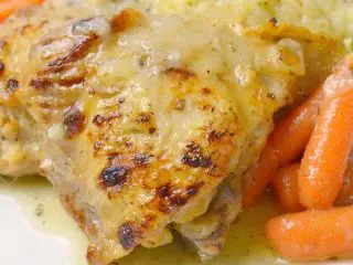 Lemon-and-Herb-Chicken-1.1-320x320-1. From prep to finish my Instant Pot Lemon and Herb Chicken and Mashed Potatoes are ready in just 30 minutes. Amazingly flavorful with a savory lemon and herb sauce, this chicken dinner easily feeds a family of 5.
