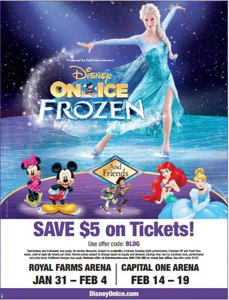 Disney on Ice Presents Frozen will be coming to the Washington D.C. Area Feb 14-19. Find all of your favorite lovable characters in this enchanting adventure.