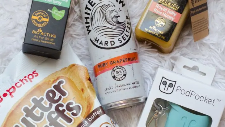 Winter Game Necessaties with BabbleBoxx. Filled with Wellness items that keep you happy and full during the winter games.
