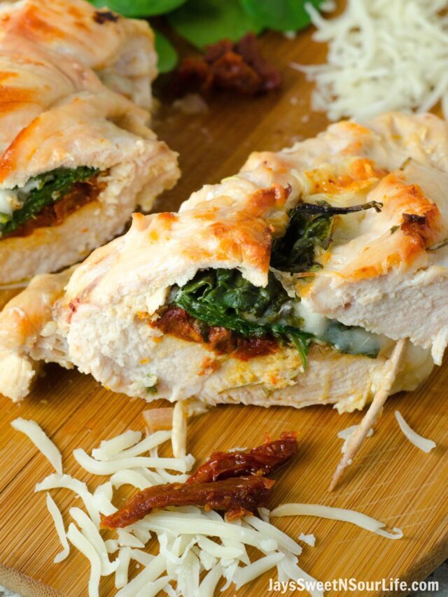 Spinach and Cheese Stuffed Chicken