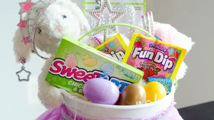 This Princess Easter Basket comes equippted with everything your Princess needs. Packed with princess necessities and Nestle candy of course.