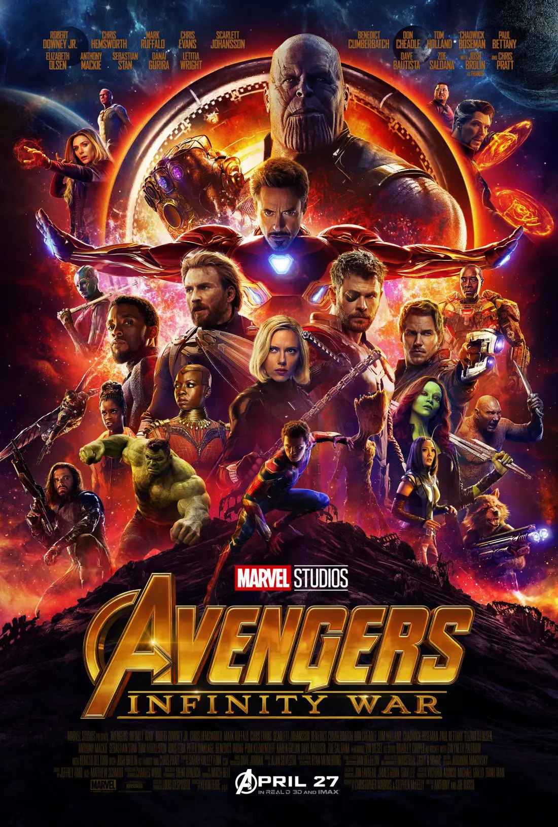 The adventure continues in the newest edition to the Mavrel film series. Avengers Infinity War Movie is set to releaser April 27th 2018.