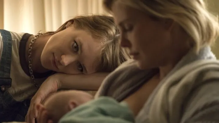 A mother of three including a newborn, is gifted a night nanny by her brother. Hesitant to the extravagance at first, Marlo comes to form a unique bond a young nanny named Tully. theaters everywhere May 4th, 2018.