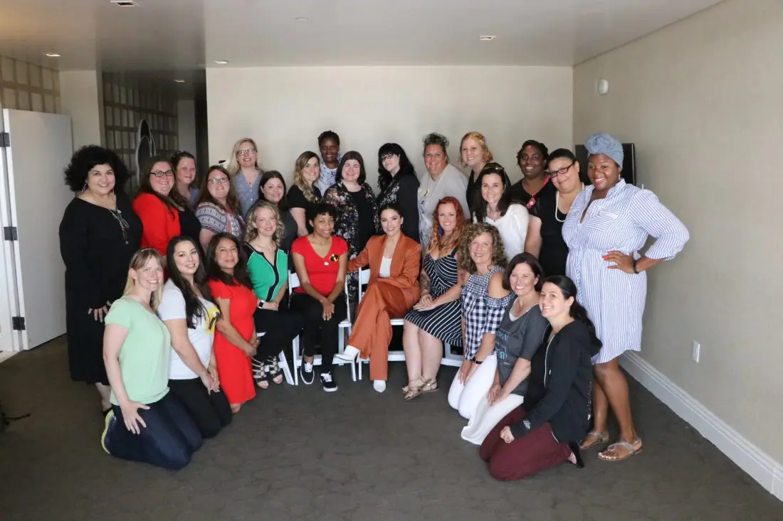 Group Photo at Incredibles 2 Interview with Sophia Bush Voice of Voyd. Disney Pixars Incredibles 2 film is in theaters everywhere today.