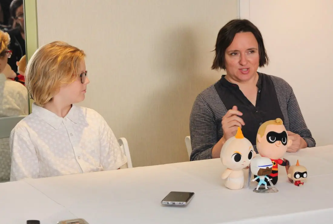 Incredibles 2 Interview with Sarah Vowell & Huck Milner with Sarah speaking. Voice actors of Dash and Violet Parr Tell All in this revealing exclusive interview.