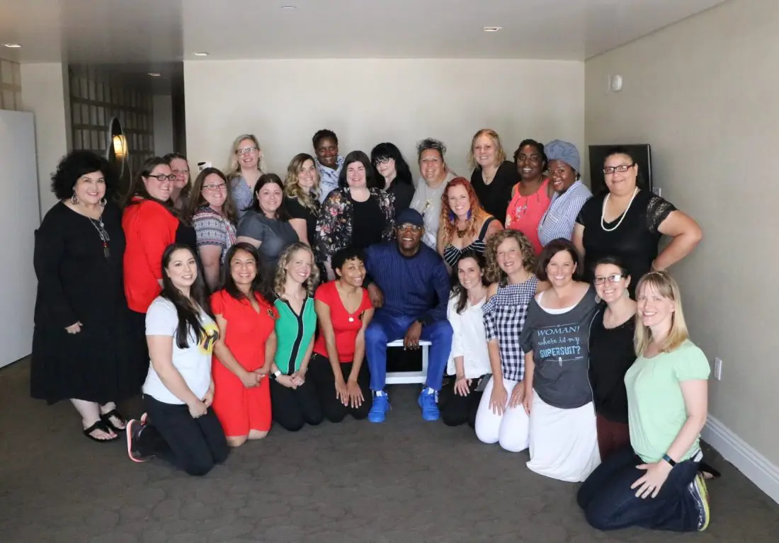 Group Photo with Samuel L. Jackson during hte Incredibles2Event Press Junket. The Incredibles 2 film will be in theaters everywhere June 15th.