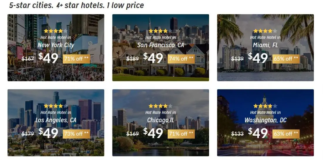 Hotwire $49 Promotion Screen Shot Live. Hotwire $49 Promotion Screen Shot Live Hotwire is offering luxury 4 and 5-star hotels for just $49 is truly an incredible deal which won&rsquo;t last long, so travelers need to act fast to feel the Hotwire Effect.