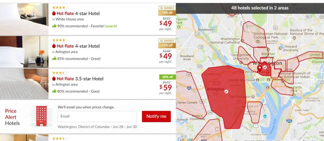 Hotwire $49 Promotion Screen Shot Map Menu. Hotwire is offering luxury 4 and 5-star hotels for just $49 is truly an incredible deal which won&rsquo;t last long, so travelers need to act fast to feel the Hotwire Effect.