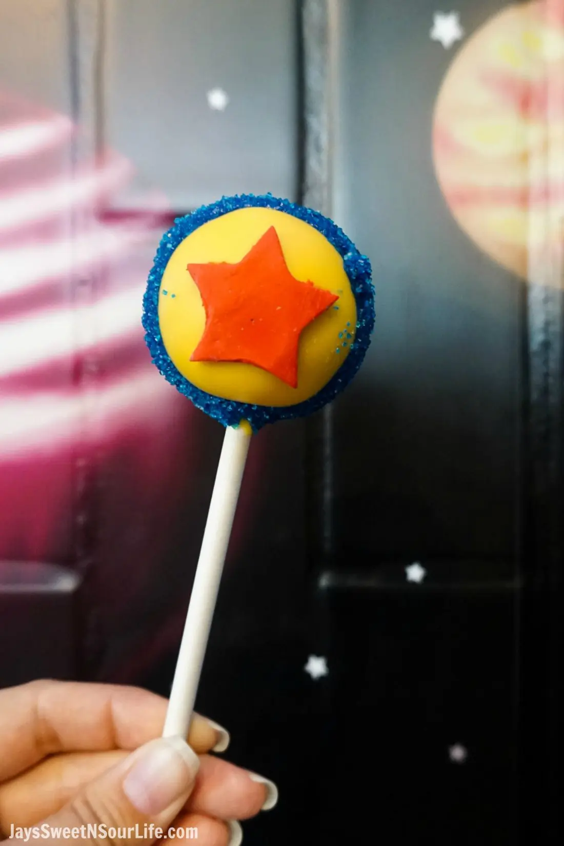 Pixar Fest Pixar Ball Cake Pop. Pixar Fest at Disneyland runs from April 13 through September 3rd.