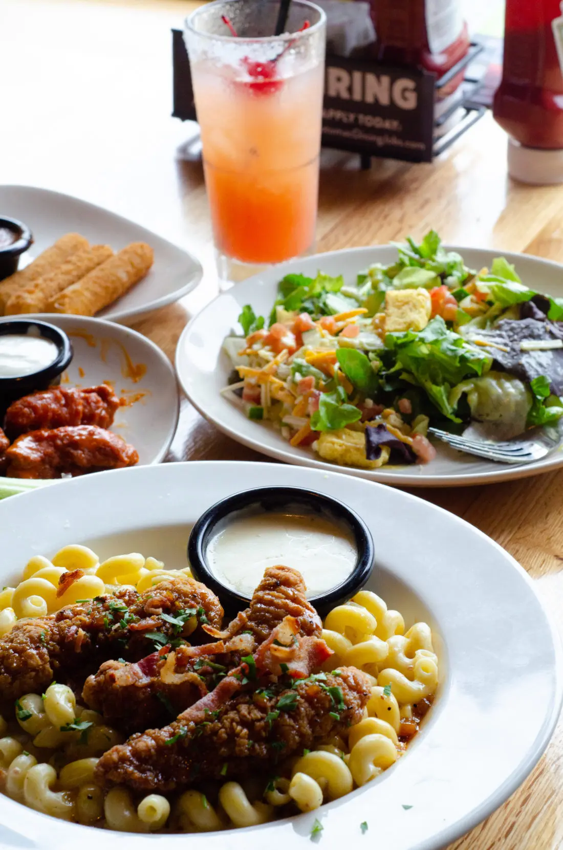 Closeup of selected food from Applebee's Three Course Meal promotion. Take advantage of the Applebee&rsquo;s Delicious New Three-Course Meal&rsquo;s Starting at $12.