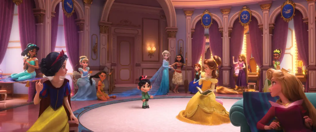 Vanellope von Schweetz&mdash;along with her best friend finds herself surrounded by Disney princesses. The scene, highlighted in a new trailer for the film, features several of the original princess voices &ldquo;Ralph Breaks the Internet: Wreck It Ralph 2&rdquo; 
