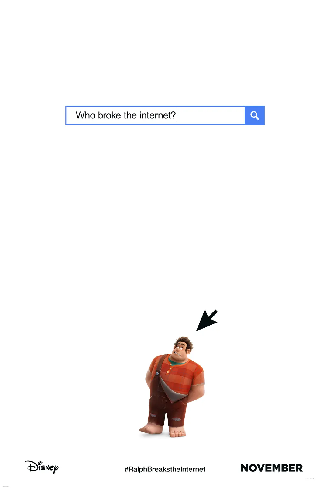 Vanellope von Schweetz and Wreck-It Ralph leave the arcade world behind to explore the uncharted and thrilling world of the internet. In this image, Vanellope and Ralph have a breathtaking view of the world wide web