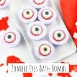 Create your very own DIY Zombie Eyes Bath Bombs. View step by step instructions with photos.