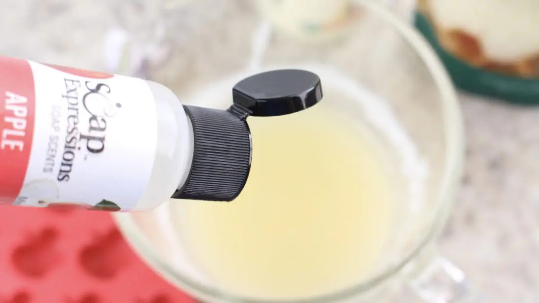 How to Make Apple Scented Soap Step 4 add the essential oil. Give these away as gifts for the holidays, to teachers or just use them to decorate your home.