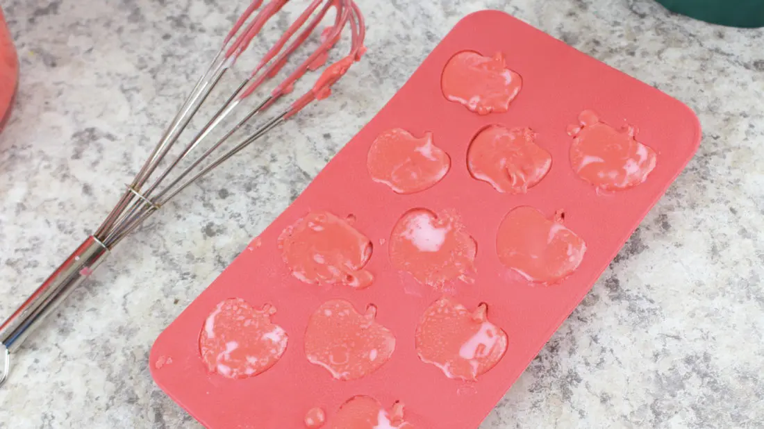 How to Make Apple Scented Soap Step 6 pour the already mixed soap into the molds. Give these away as gifts for the holidays, to teachers or just use them to decorate your home.
