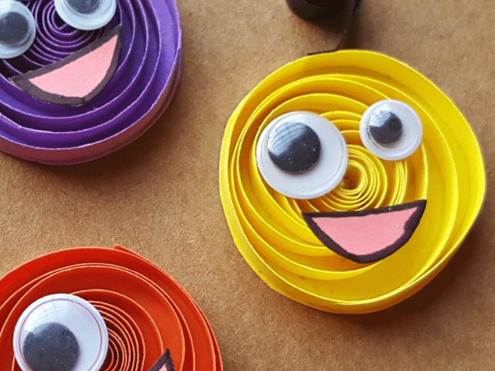 Paper Quilling Halloween Monsters Closeup of Cute Little Monsters. It's time to get crafty with this easy to follow Paper Quilling tutorial.