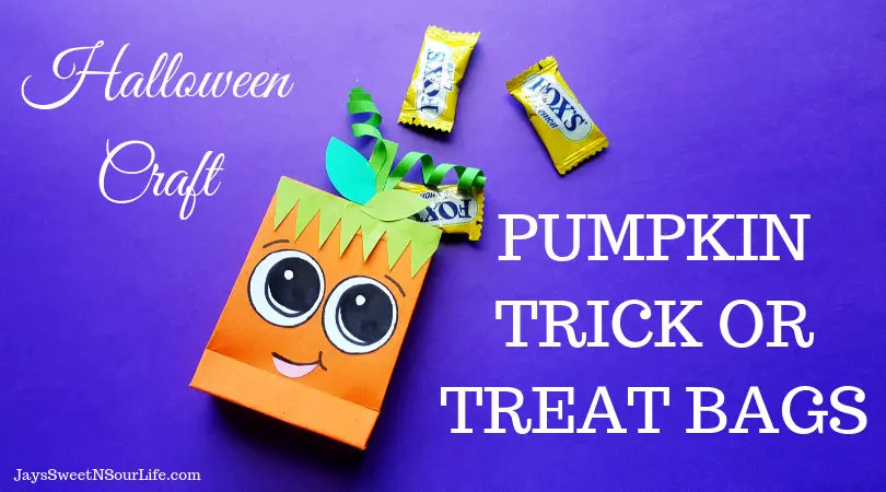 Pumpkin Trick or Treat Bags Halloween Kid Craft. These cute pumpkin trick or treat bags are perfect for Halloween themed class parties, easy to follow and fun to hand out to friends.