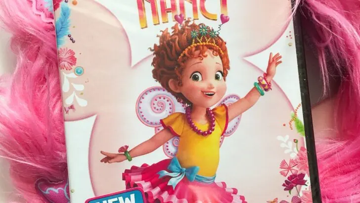 Disney Junior Fancy Nancy DVD. Grab some glitter, add a dash of &ldquo;ooh la la,&rdquo; sprinkle in original songs and Voil&agrave;! Get set to pour on the fun with Fancy Nancy in her newest DVD from Disney Junior.