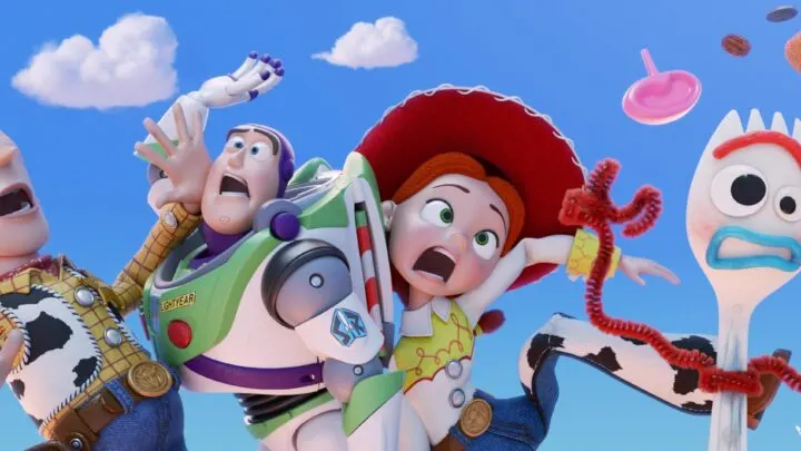 TOY STORY 4 Group Shot. Everyone&rsquo;s favorite pull-string cowboy sheriff Woody, along with his best friends Buzz Lightyear and Jessie, are happy taking care of their kid, Bonnie, until a new toy called &ldquo;Forky&rdquo; arrives in her room.