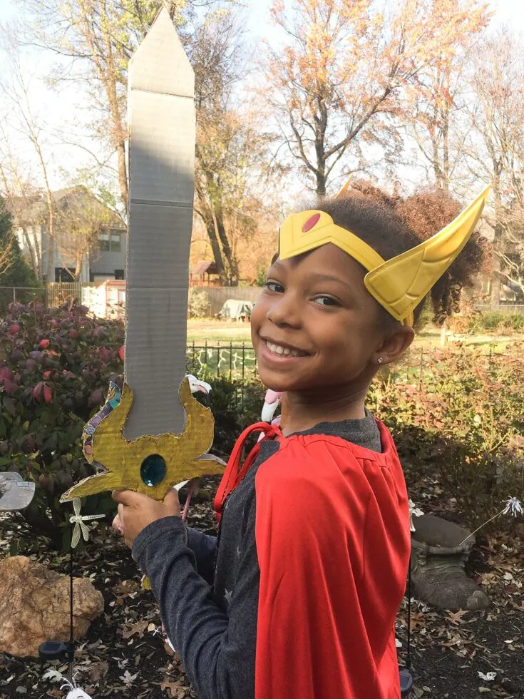 African American Girl wielding she-ra sword craft. The highly anticipated Netflix original, DreamWorks She-Ra and the Princesses of Power, is now available. Stream all 13 episodes only on Netflix today!