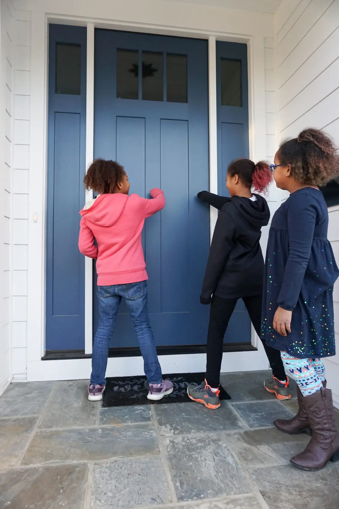 The Future is In Good Hands Girls Knocking On Door. Learn more about how we baked cookies to bring our community together.