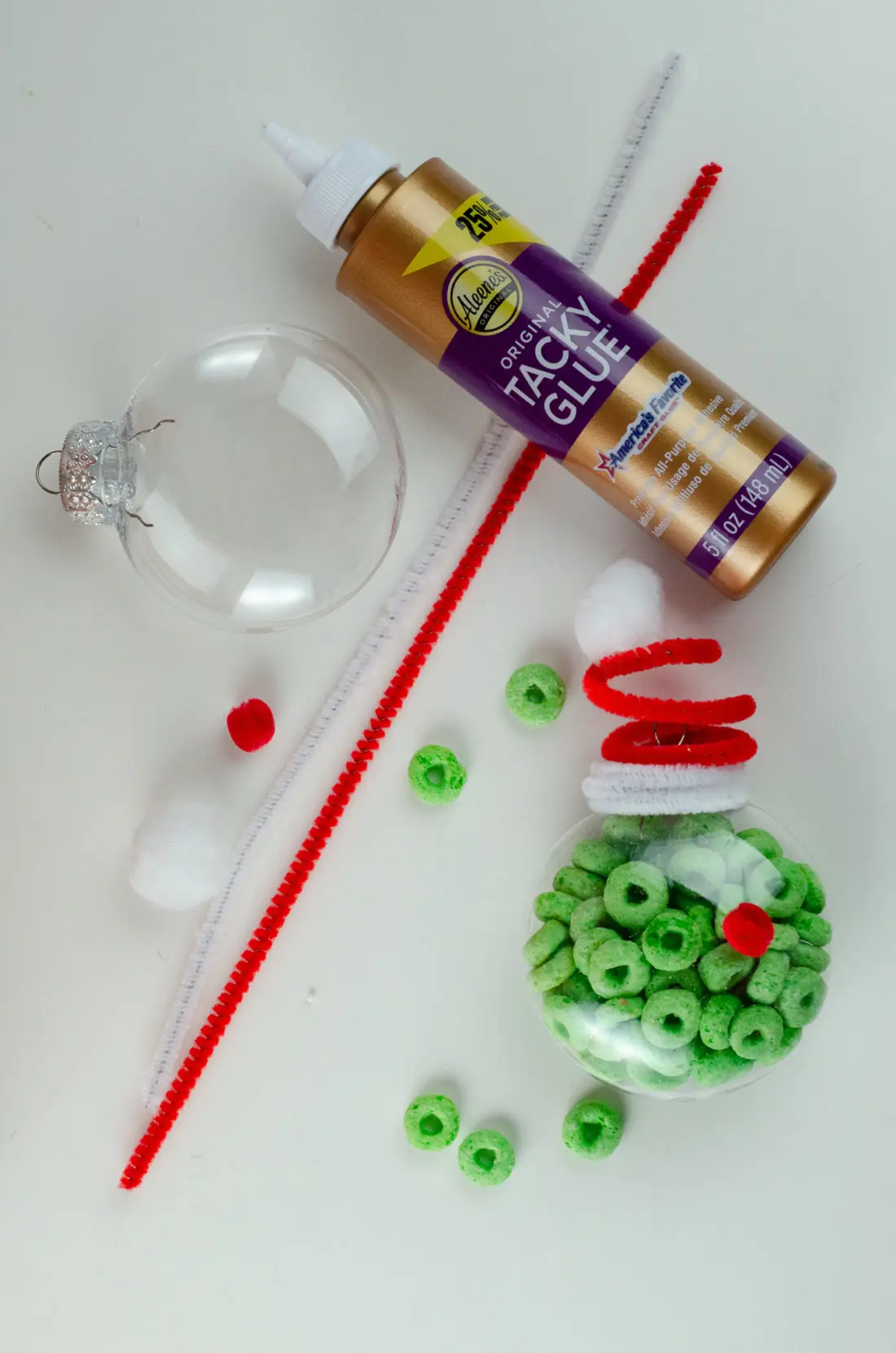 Christmas Ornament Ideas for Kids Using Cereal The Grinch Supplies. It's time to let the kids be the boss for this new kid-friendly Christmas DIY. Rethink Cereal with somr my Christmas Ornament Ideas for Kids Using Cereal.