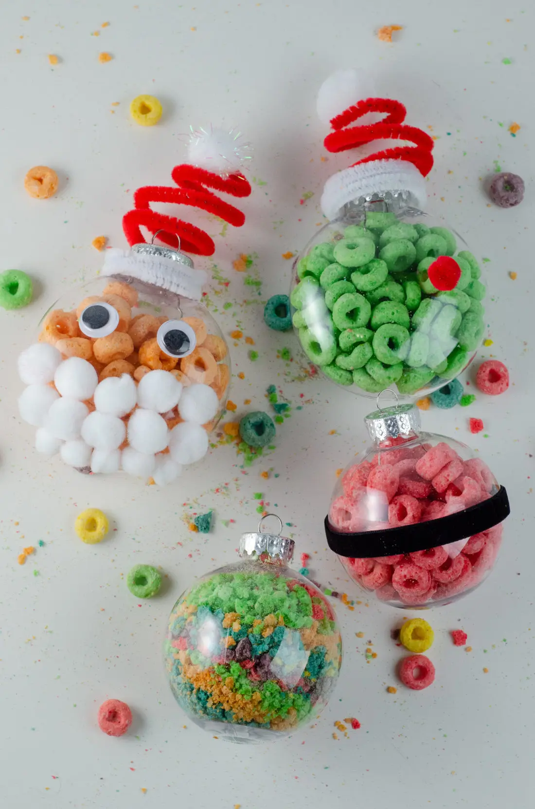 Christmas Ornament Ideas for Kids Using Cereal Together. It's time to let the kids be the boss for this new kid-friendly Christmas DIY. Rethink Cereal with somr my Christmas Ornament Ideas for Kids Using Cereal.