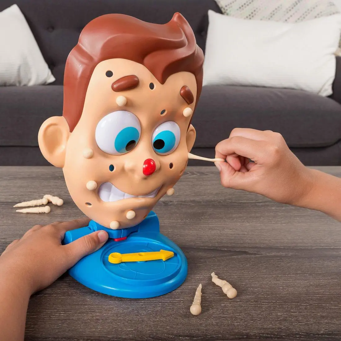 Ready for a little gross-out fun on family game night? Pimple Pete is a hilarious, easy-to-play game for kids aged 5 and up. Read about all the toys on my Holiday Gift Ideas For Kids Guide.