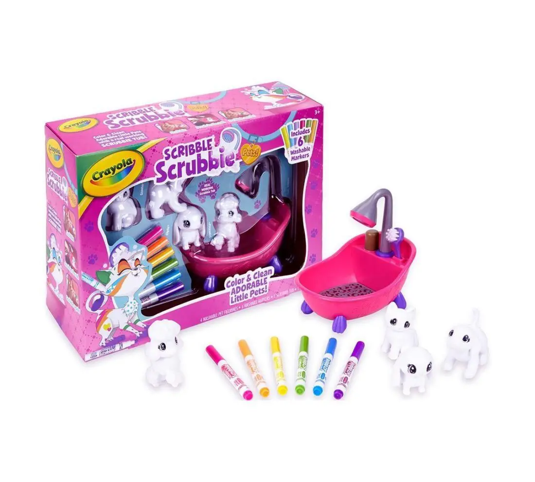 Color, Rinse, Re-Pet! Crayola&reg; Scribble Scrubbie&trade; Pets! are adorable, colorable and washable pet figures that little would-be groomers can customize again and again!