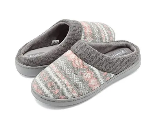 Fanture Womens Memory Foam Slippers. Exquisite and breathable sweater knit upper with embroidered pattern and ribbed hand-knit collar, just as cozy as your favorite sweater. Read more about the hottest gifts of the season on my blog.