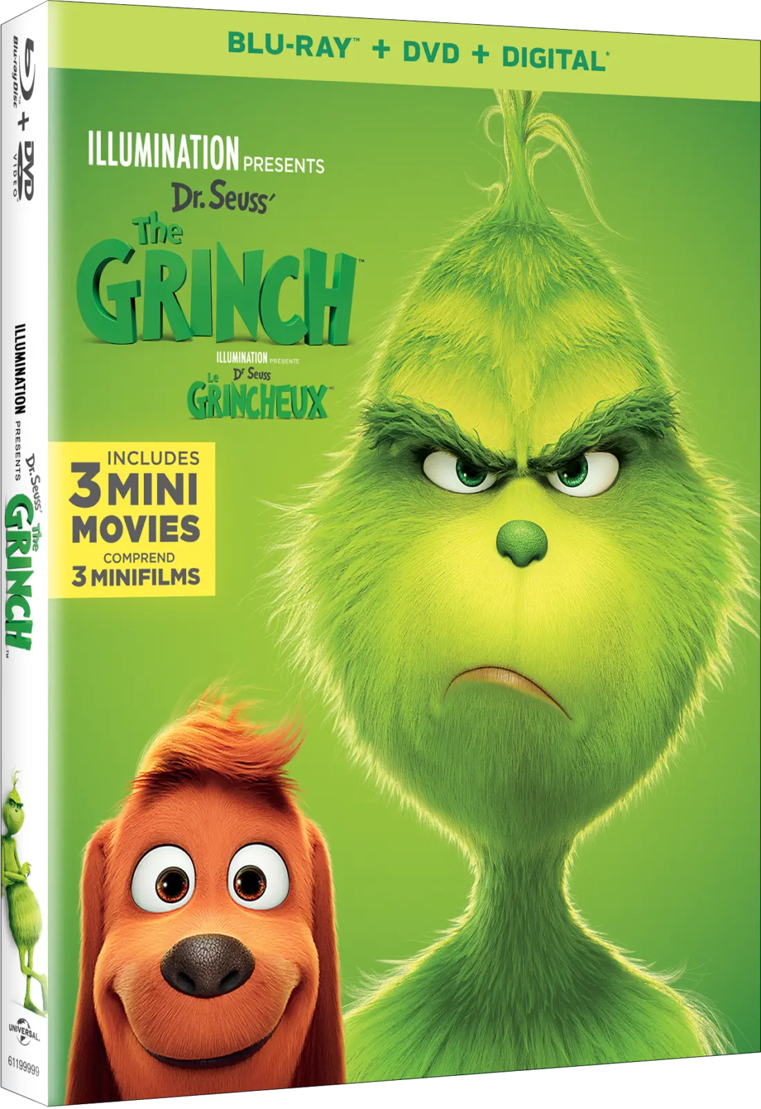 Universal Pictures Home Entertainment’s Dr. Seuss’ The Grinch Bluray. Universal Pictures Home Entertainment’s Dr. Seuss’ The Grinch will be available on Digital January 22, and on Bluray February 5, 2019. Learn More!