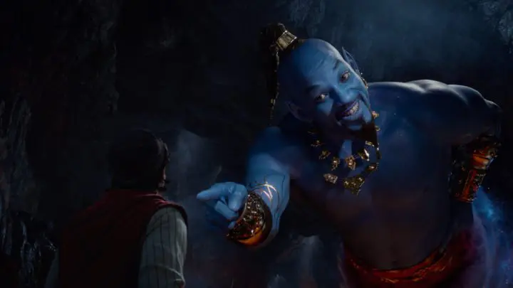 Aladdin Will Smith as the Genie. Take a Special First Look At Disney's Aladdin, plus see Will Smith As The Genie! Never before seen footage and photos of the film are now available.