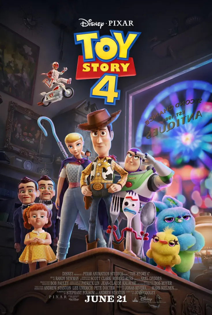 Toy Story 4 Film Poster. Meet The New Characters in Toy Story 4 Film plus a all new trailer. The Toy Story 4 Film hits theaters June 21, 2019.